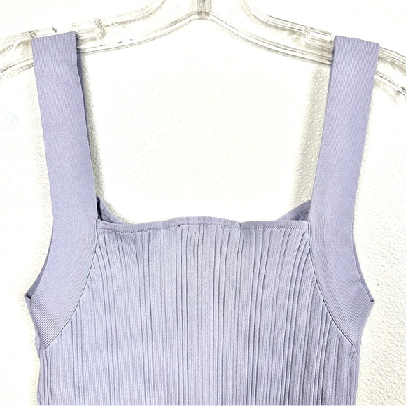 Ribbed Knit Cropped Tank Top Size L Dynamite | ’90s Minimalist City Chic Stretch - Picture 9 of 11